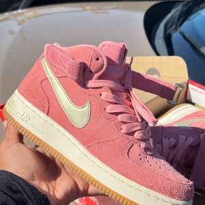 Pink Nike Air Force Trainers